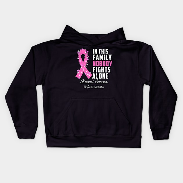 In this family Nobody fights alone Kids Hoodie by sk99